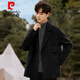 Pierre Cardin double-sided woolen woolen coat men's short 2025 new winter wool suit high-end thickened windbreaker jacket Boca Green S (125Jin Jin is equal to less than 0.5kg)
