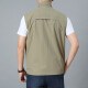 JP2024春夏男装薄款马甲多口袋工装户外摄影钓鱼马夹718 卡其色 2XL(适合155斤-170斤)