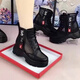 Dadong Mottes secrètes Batte-batte de coin Martin Boots Nouveaux bottes creux de printemps et d'été