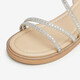 
Heshe (TATA) beautiful wedge sandals for women wearing one-strip fashion sandals for summer 7UA03BL4 Silver 39