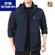 Romon (Romon) Jacke Herren Frühling und Herbst Herren Outdoor American Windproof wasserdichte Herren-Herbst-Sportjacke für Männer im mittleren Alter von Herren schwarz 9898 Style Plus Velvet XL