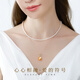 Haitong selected thick gold 18K gold South Sea gold bead pearl pendant single piece Pipa language seawater pearl necklace gold 12-13mm almost flawless