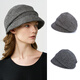 Maria Gucci (MARJA KURKI) warm wool hat for women to give to relatives and friends in winter, simple beret, fashionable casual hat, dark gray