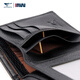 Sieben Wölfe echte Kuhläden mit kurzer Brieftasche Top-Layer Cowide Wallet Clip Multifunktional Multi-Card-Ticket-Clip-Geschenkbox Heiße Stempel Marke