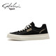 SaTCHI canvas shoes men's summer new breathable board shoes men's casual shoes fashion daily lace-up soft sole shoes trendy Black S3T061003A 41