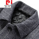 Pier cardinal en laine de laine de laine pour hommes en milieu de longueur de la longueur épaisse épaisse au manteau en laine d'automne et d'hiver, manteau de revers pour hommes d'âge moyen tricoté 8201 gris M 170
