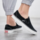Huili Warrior Canvas Shoes Student Low Top Shoes Lazy Shoes informales para hombres WXY-A008 Negro 42