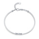 Liuguifu Jewelry four-leaf clover platinum bracelet for women, simple and fashionable pt950 bracelet birthday gift, inner diameter 55mm, about 2.5cm extension chain 5.10g