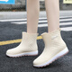 Mu Yunyao Japanese rain boots for women's non-slip 2025 new adults with waterproof and anti-slip mid-tube rainy day shoes Apricot color (standard size) 36