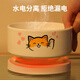 Oein cat water dispenser water dispenser йогуртовая машина вода чаша кошка питьевая вода корм для кошки для зимы 850 мл чисто черная керамическая чаша + круглая температурная панель