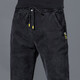 2024 Neue Feder- und Herbst-Elastik-Taille-Jeans für Männer, dehnen Sie gerade lose Füße Casual Hosen für Männer, K433 Gray [regulär] 3xl [150-165jin [Jin entspricht 0,5 kg]]