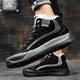 Jeep Herrenschuhe 2025 Neuer Frühlings- und Herbst warmer Schnee Martin Stiefel Outdoor Workwear Medium und High Top Casual Schuhe Schwarz 1289 (Lederschuhgröße) 42