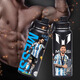NEXT ROAD British co-branded World Cup football star Messi and Ronaldo thermos cup stainless steel men's portable Dundun sports water bottle space bottle black-Messi 1000ml
