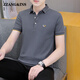 zzang&ins轻奢高端品牌短袖POLO衫男士夏季新款翻领休闲商务宽松 t恤衣服潮 681黑色 XL （建议130-140斤）