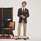 FULL MONTY Spring and Autumn Men's Blazer Pure Wool Casual High-end Single West Top Groom Wedding Suit Dark Gray 1230 50