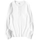 KAZUKI KURAISHI trendy brand new American high-end Henry neck long-sleeved T-shirt for men's spring and autumn cotton sweatshirt for men's base Henry shirt white L