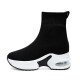 Guciheaven High-Top-Sockenschuhe für Frauen im Herbst und Winter High-Top-Elastizitätsschuhe für Frauen im Frühling 2023 Neue Sportschuhe Stiefel Single Schuhe 9759-1 Schwarz plus Samt 35
