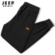 JEEP SPIRIT sweatpants men's spring and autumn leggings pants men's loose casual pants men's outdoor comfortable running trousers black XL