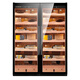 Meijing (raching) cigar cabinet CS600 double-door red wine and cigar cabinet integrated cabinet, dual temperature and dual humidity, compressor air-cooled solid wood humidifier, commercial household constant temperature and humidity cabinet (black walnut color) cigar double-door cabinet, dual temperature and dual humidity, red wine and cigar cabinet