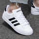 Adidas NEO men's shoes 2025 summer new three-stripe white shoes light casual shoes low top sports shoes student board GW9195 white/black 41 (255mm)