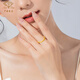 Chinese jewelry birthday gift for girlfriend gold ring women's gold Mobius ring ring solid mouth glossy ring
