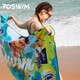 TOSWIM拓胜速干浴巾游泳毛巾运动健身吸水巾旅行快干巾 蓝色潮汐