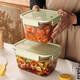 Genasi large-capacity refrigerator crisper microwave glass sealed jar pickled vegetable jar pickled pepper chicken feet storage box 2.4L