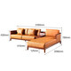
Guangming Furniture Solid Wood Sofa Sofa Living Room Simple Combination Sofa Guifei Sofa 3892 Corner Sofa (Pedal on the Right)