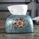
Shantoulin Village Sense Ceramic Paper Towel Box Living Room Light Luxury Card Box Household European Ornaments Napkin American Creative 1047 Blue Orioles Blooming