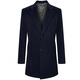 Annonce Bird Coat Vêtements pour hommes [Cachemire chaud] Automne Men's Business Formel Wear Chester Laine Coat Veste Top Nanny Blue L -48 (175/96)
