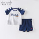 David Bella (Dave/Bella) Traje de verano Traje de niños ropa para niñas Ropa infantil Inglaterra Summer Baby Cartoon casual manga corta Conjunto de dos piezas DBM14108 66 cm (12 m (altura recomendada 66 cm)