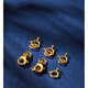 GOR Fat Donglai's same style 18K gold necklace buckle universal buckle accessories diy buckle head lobster buckle spring buckle handmade material No. 3 18K gold small spring buckle * 1