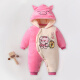 Modal baby clothes with thickened velvet in autumn and winter red newborn baby onesie in the Year of the Dragon full moon outing clothes winter clothes TY9719 pink pig 90 size recommended age 12-18 months