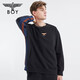 BOY LONDON rock flame spring couple long-sleeved twill embroidered pullover round neck sweatshirt N03900 blue M