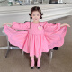 Beilecong children's clothing girls dress children's skirt autumn clothing new girl birthday gift butterfly fairy princess dress pink 100 yards recommended 2-3 years old (90-100cm)