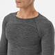 MiLLET wool ski quick drying clothes for men Drynamic seamless warm and sweat-resistant underwear MIV9917 7085-Charcoal Ash-bottom (MIV9926) M(S optional)