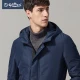 Goldlion Men's Down Jacket Autumn and Winter Men's Inner Padded Warm Clothes Jacket Belt Style Sapphire Blue-85 M