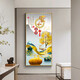 Pintura decorativa del porche de Mohu Pintura vertical de porche simple Puerta opuesta Mural Corredor Nordic Corredor Inicio Home y Fugui 12149 Porcelana de cristal de alto transparente-Marco negro 90*180 Customizado Customizado