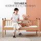 Genji Muyu children's furniture children's splicing bed baby newborn bed with guardrail baby bed all solid wood widened bedside crib multi-functional furniture (oak) splicing bed + J11 mattress (0.8*1.8m)