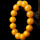 Chuji Lao Fenghuang comes with national inspection natural raw mineral authentic beeswax bracelets for men and women single circle chicken oil yellow old beeswax hands 25 grams bead diameter 14mm (unisex style) approx.