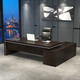 Zimulin boss desk office desk and chair combination simple modern office manager executive desk computer table conference table black walnut color total length 1.8 meters (desktop 2.5cm thick 80cm wide)