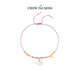 Zhou Taisheng's safe and happy chalcedony necklace for women sterling silver Chinese style gourd auspicious cloud pendant birthday gift for girls