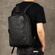 Echter Leder -Männer -Rucksack mit Kopfschicht Cowide Travel Rucksack Modetrendy Schoolbag Koreanische Version Business Computertasche Schwarz