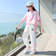 
Youyou 1 point Children's Day Girls Sports Set Summer New Thin Ice Silk Pants Short Sleeve Casual Fashionable Summer Clothes Big Children 15009 Purple 9922 White 150