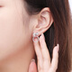 Yuan Shengfu's new PT950 fashionable bow platinum earrings, fashionable and versatile platinum earrings, 3.94g