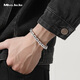 Miss JuJu PT950 platinum dense card cross bracelet for men, domineering real platinum thick bracelet, car pattern version 12.61g, 18cm long, about 4mm thick