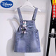 
Disney (DISNEY) Girls Denim Strap Skirt Set Summer 2024 New Style Medium-Grand Children's Fashionable Cartoon Short Sleeve Star Dailu Dress Overalls Set 140 size recommended height 130 cm