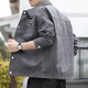 Jeanswest Jacket Men's Spring and Autumn Jacket Men's Trendy Men's Outerwear Versatile Work Clothes Lapel Casual Jacket Youth Top Autumn 2806 Dark Gray L