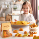 
Playing house toy bread set children's simulation food French fries bread pizza gift for boys and girls Bread set [11 pieces set] + bread bag