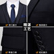 Luo Meng flagship store suit suit men's high-end customized business small suit professional formal dress groom wedding dress jacket two-button black suit + shirt + pants XL size (plus 8 gifts)